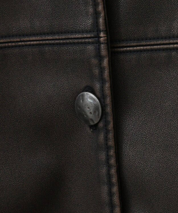 Green Parks ■ＥＳＣＡＲ　ウ゛ィンテージ調エコレザージャケット Brown