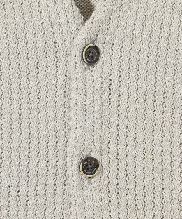 JOSEPH ABBOUD 【和紙使用エコ素材/日本素材/軽量/通気性/速乾性】和紙ムリネ ニット ベスト ライトグレー系