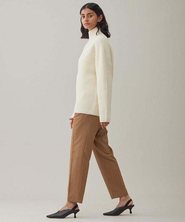 UNFILO MENS ウールライク ワイドパンツ ブラウン