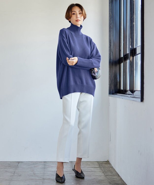 ICB 【洗える】トリプルクロスツイル スティックパンツ オフホワイト系