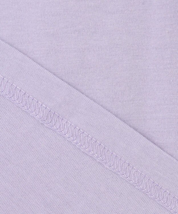 ANY KIDS 刺繍 オン・オフショルダー Tシャツ ラベンダー