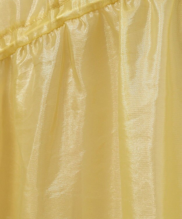 Green Parks シアーシャイニードロストティアードスカート Light Yellow
