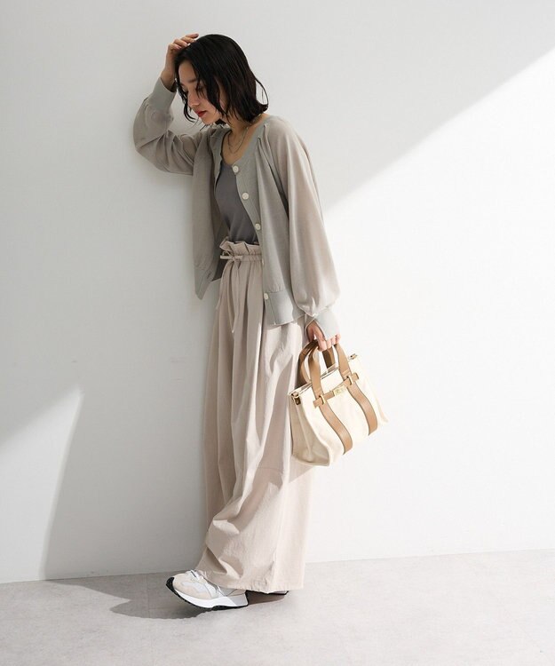 Green Parks 【しのばせカーデ】ポケッタブルＵＶカットニットカーディガン Light Gray