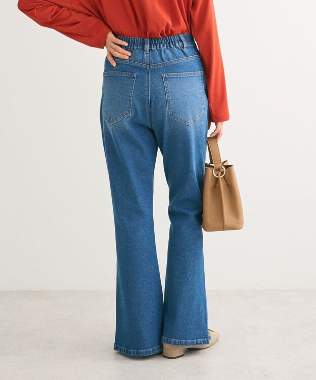 Green Parks ・ＳＵＧＡＲ　ＳＰＯＯＮ　デニムスリットフレアパンツ Indigo