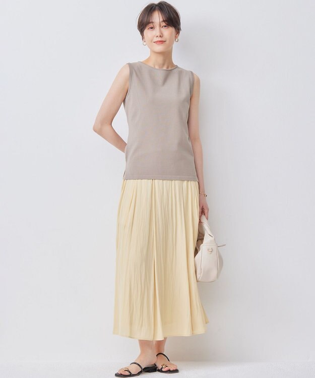 組曲 【WEB限定カラーあり】ニットタンクトップ トープ系