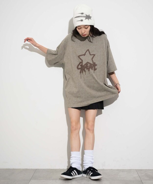 WEGO 【ユニセックス着用ITEM】スノーダイグラフィックT ベージュ