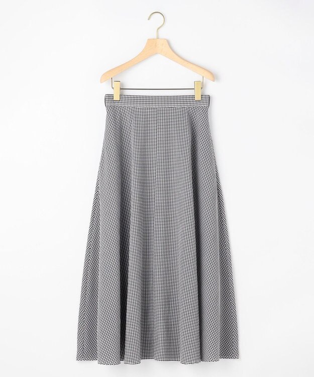 組曲 L 【先行予約】サッカーギンガムチェック フレアスカート ホワイト系