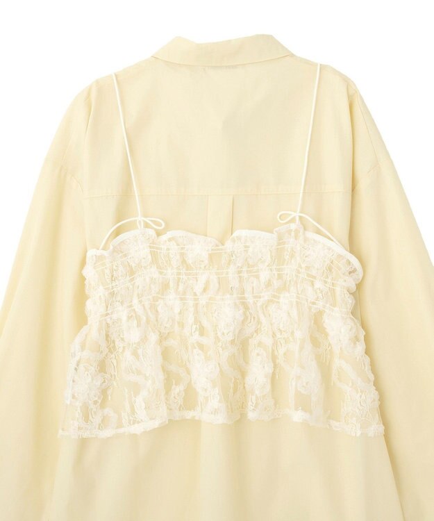 Green Parks ＳＥＴ２点シャツ＋レースビスチェ Yellow
