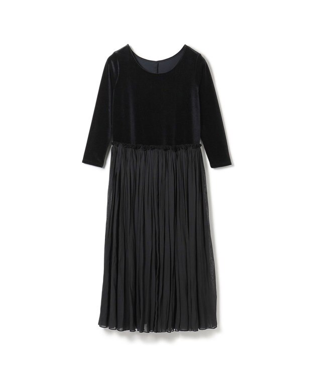 Chacott velour combi dress ブラック（ロベット）