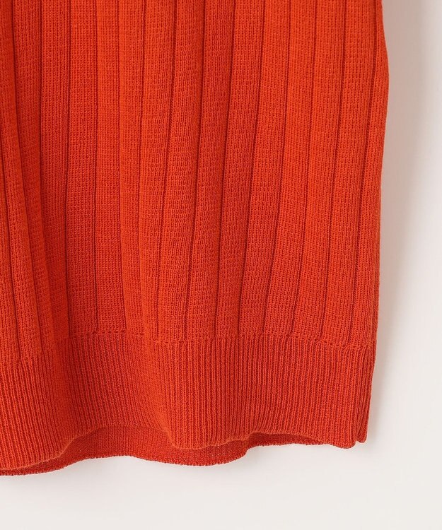 自由区 L 【アンサンブル対応・洗える】ハイツイストコットンアセテート カーディガン ダークオレンジ