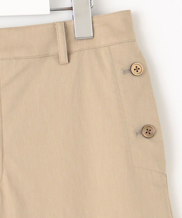 J.PRESS LADIES 【洗える・セットアップ対応】セルロースリネンストレッチ セミワイド パンツ ベージュ系