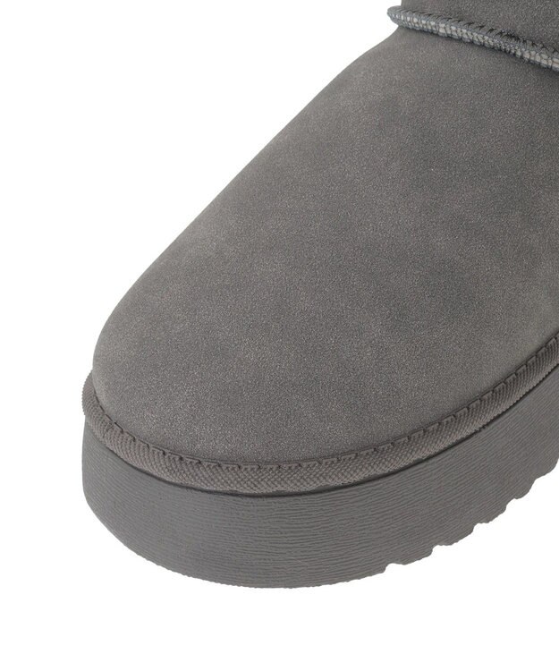 Green Parks ・ｍｉｎｉａ　フェイクムートンショートブーツ Gray