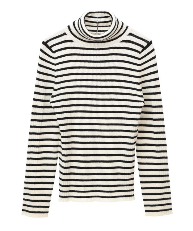 earth music&ecology やわらかタッチタートルネックニットプルオーバー Border