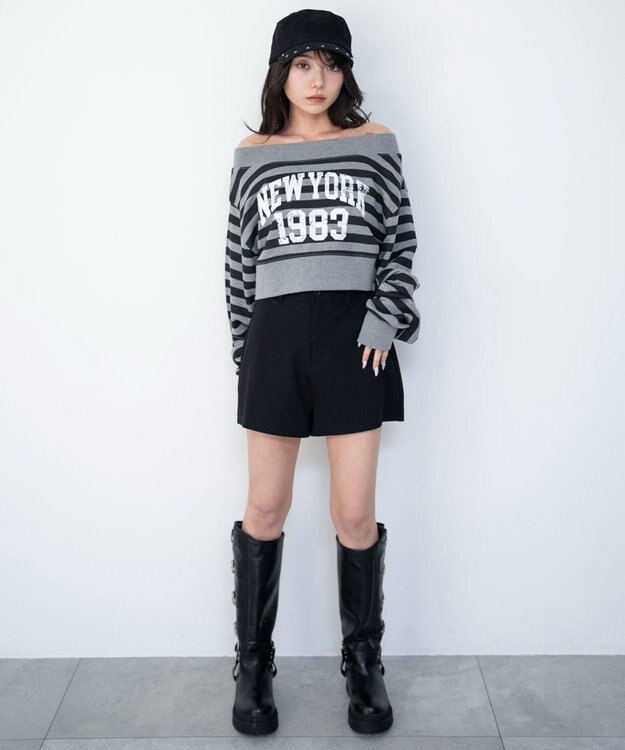 WEGO ポンチマイクロショートパンツ ブラック