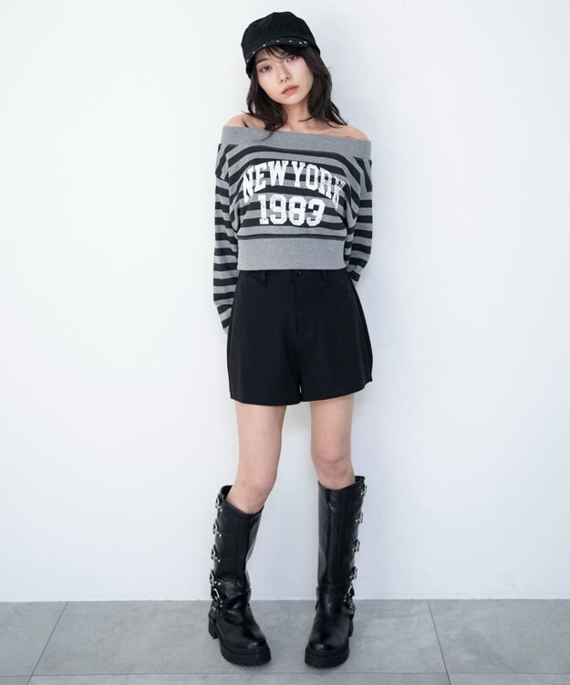 WEGO ポンチマイクロショートパンツ ブラック