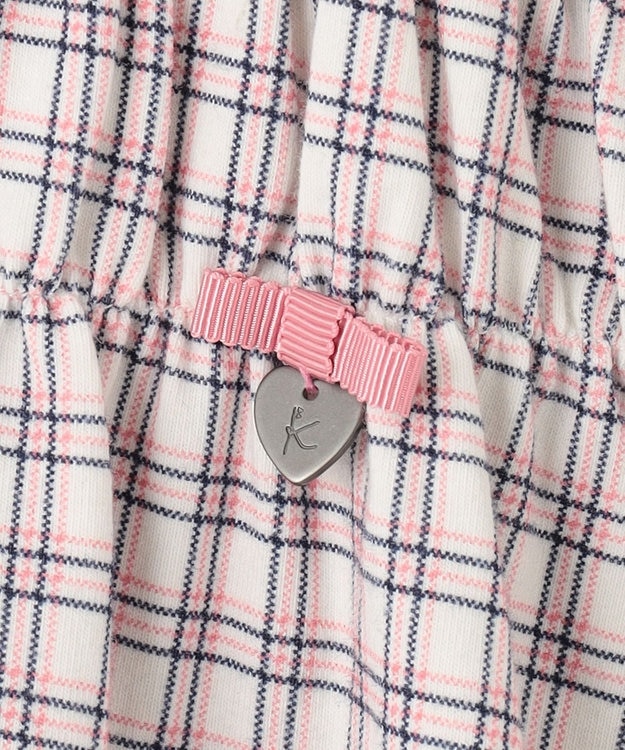 組曲 KIDS 【110-140cm】シャーリングブラウス Tシャツ クロスチェック系5