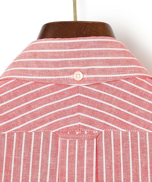 J.PRESS MEN 【WEB・一部店舗限定】リネンコットンストライプ シャツ/B.D レッド系1