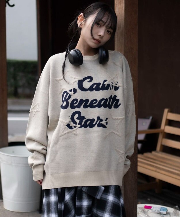 WEGO 【ユニセックス着用ITEM】パイルジャガードプルオーバー ホワイト