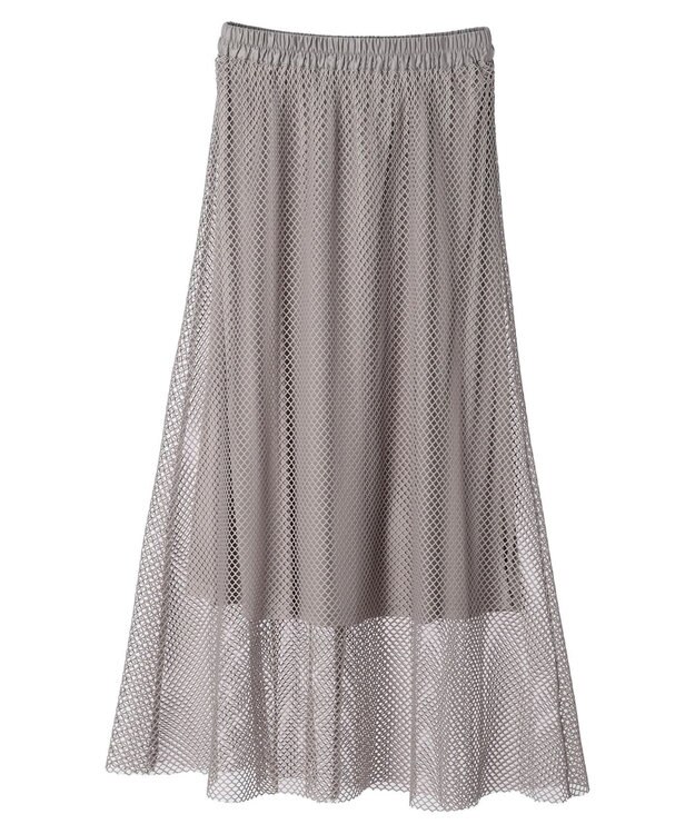 Green Parks ・ＥＬＥＮＣＡＲＥ　ＤＵＥ　メッシュギャザースカート Gray