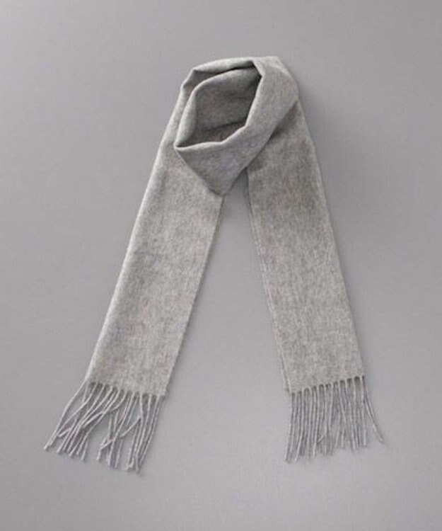 AURORA WEB限定  カシミヤ プチマフラー（幅20cm) ミディアムグレー