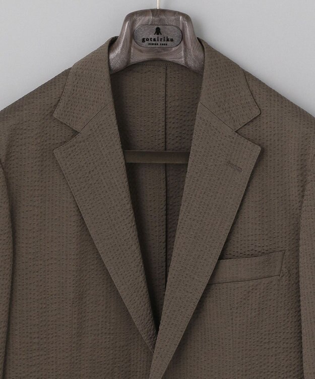 GOTAIRIKU 【EC＆一部店舗限定】【AIRY MOVE / セットアップ対応】テクノソラーロサッカー セットアップジャケット ダークブラウン系