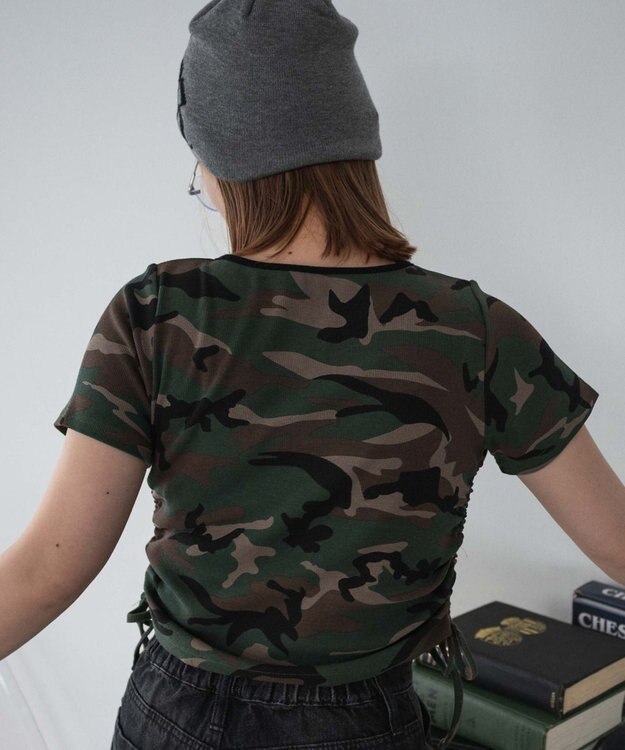 WEGO キーネックサイドレースアップちびT 柄4