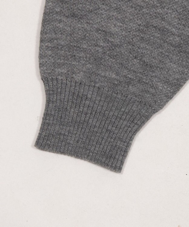 WEGO グラフィックジャガードニットZIPパーカー グレー