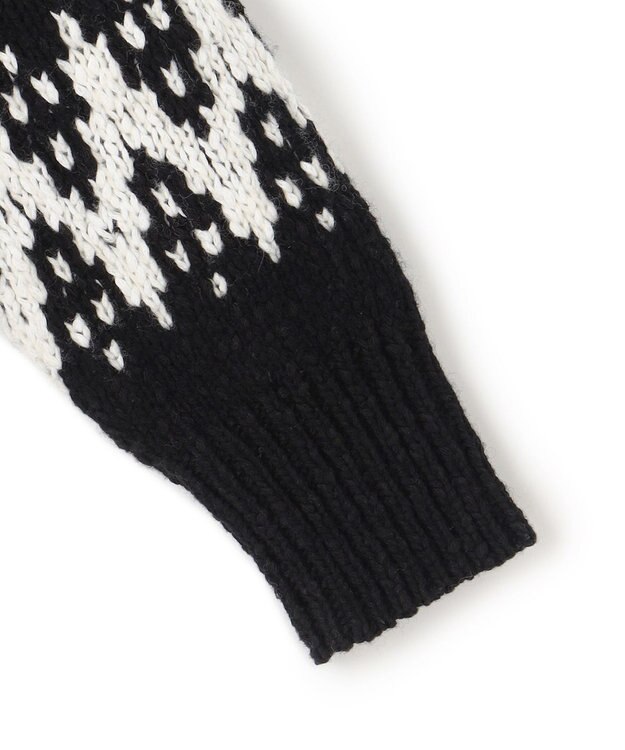 23区 L 【SLOW/一部店舗限定】ジャカード ハイネック ニット ブラック系5