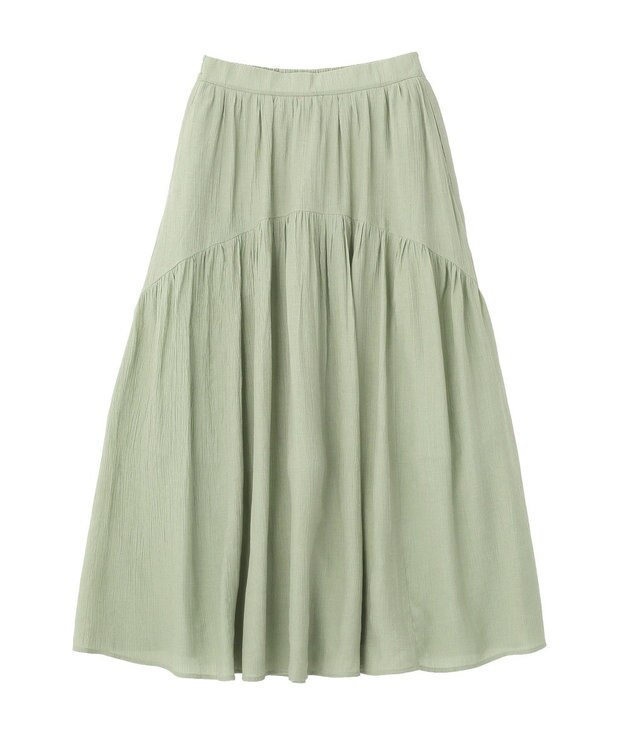 AMERICAN HOLIC 楊柳ギャザーボリュームフレアスカート Khaki