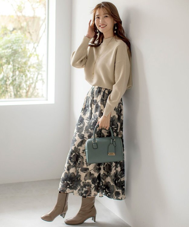 ANY SIS 【洗える】ウキウキ ニット シャンパン