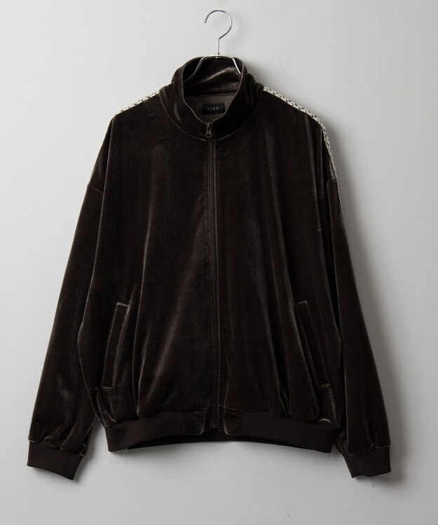 WEGO ベロアライントラックジャケット ブラウン