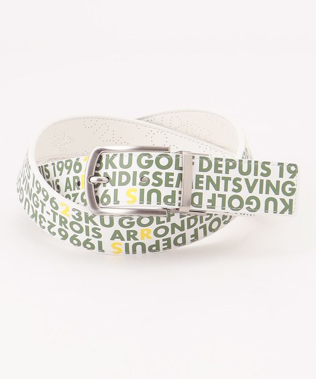 23区GOLF 【MEN】リバーシブルベルト ホワイト系
