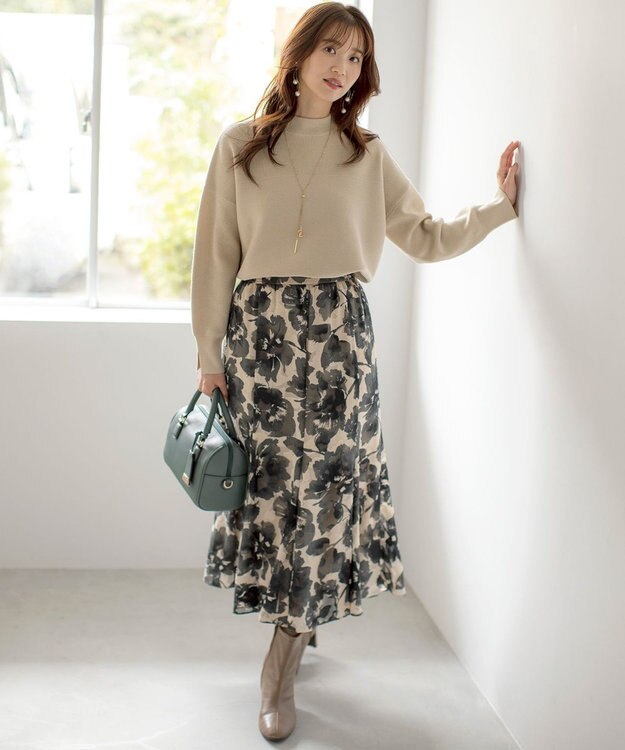 ANY SIS 【洗える】ウキウキ ニット シャンパン