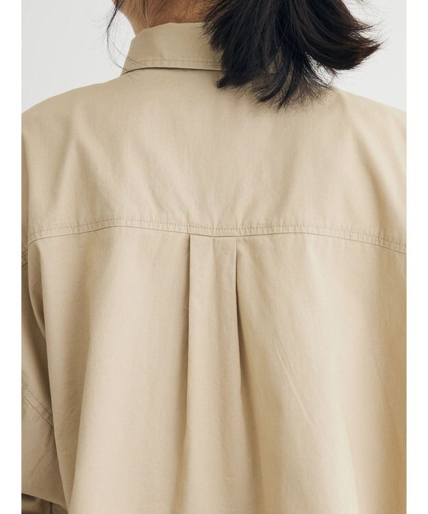 Green Parks ショート丈ワイドシャツ Beige
