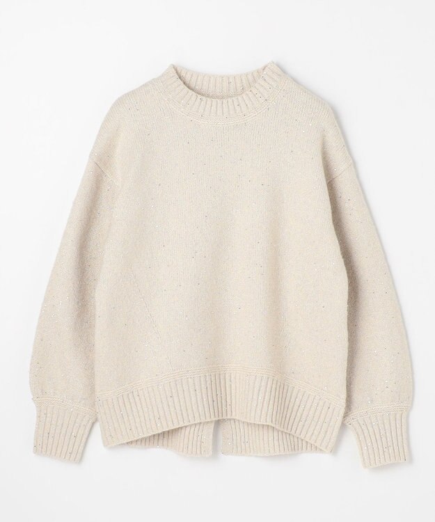 ANY スパンコールニット エクリュ