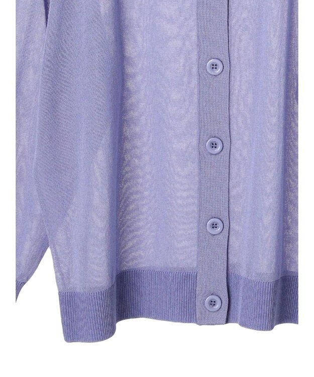 earth music&ecology シアーニットカーディガン Light Purple