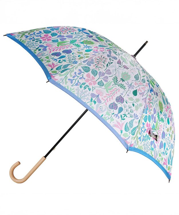 槇田商店 <新柄登場>Stig Lindberg HERBARIUM BRIGHT ライトブルー 長傘 水色