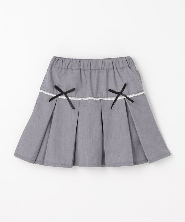 ANY KIDS 【洗濯機可能】プリーツ ミニスカパン グレー