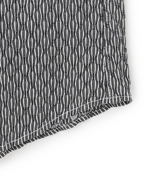 JOSEPH HOMME トライジャガード ストライプ ストレッチ レギュラーカラーシャツ ブラック系1