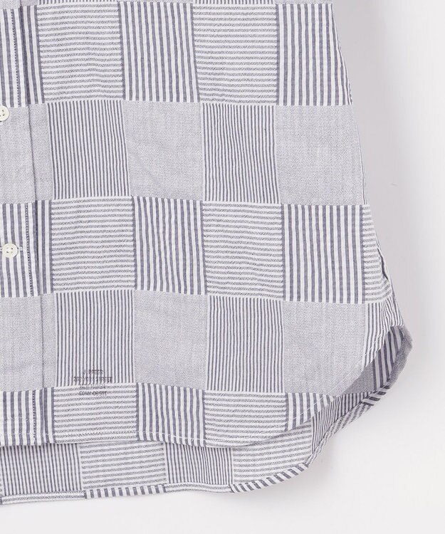 J.PRESS MEN 【クールマックス】サッカーパッチワーク シャツ ネイビー系9