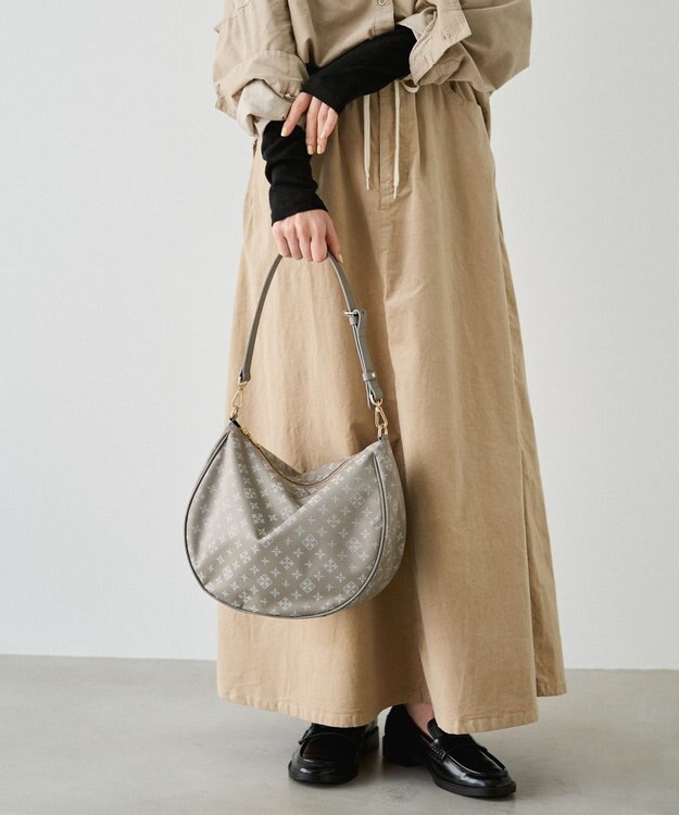 russet ナイロンジャガード2WAYショルダーバッグ(CE-1620) N.Gray