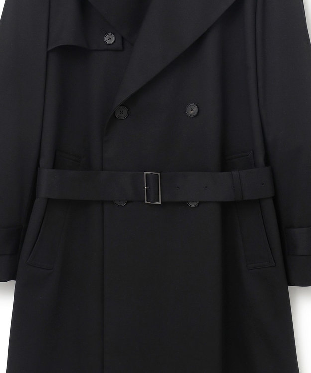 JOSEPH HOMME スムースサテンストレッチ　トレンチコート ブラック系