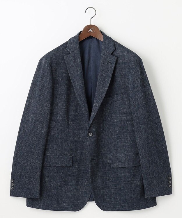 JOSEPH ABBOUD 【キングサイズ・多機能/ストレッチ】ツィーディージャージー ジャケット ブルー系