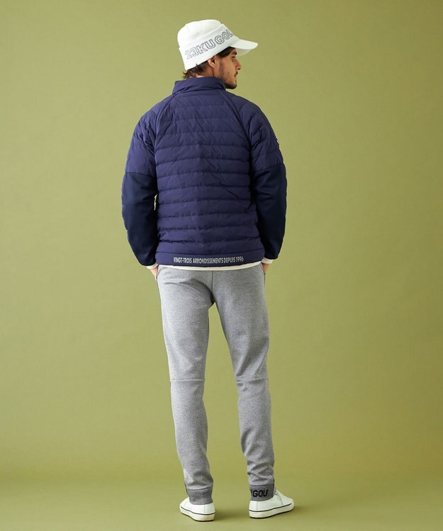 23区GOLF 【MEN】【防風/撥水/ストレッチ】【袖取り外しで2WAY】キルティング ブルゾン ダルブルー系