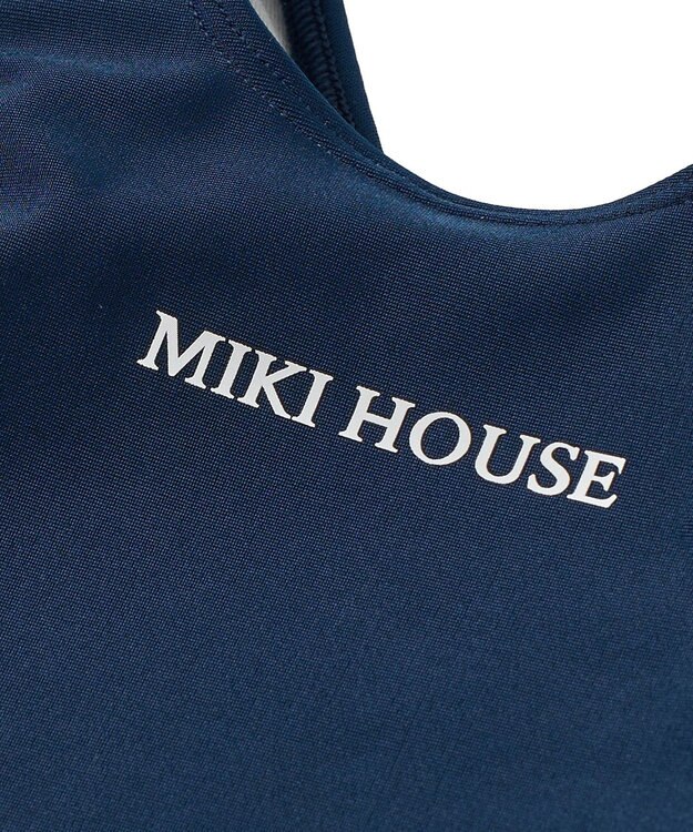 MIKI HOUSE HOT BISCUITS 【ミキハウス】【80-90cm】グレコ水着 紺×白