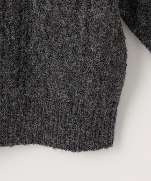 Feroux 【洗える】ケーブルアソート プルオーバーニット グレー系