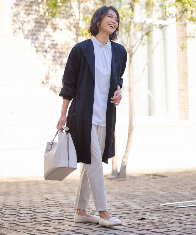 ANY 【洗濯機可/UVケア/接触冷感】ドロストピケカーディガン ネイビー