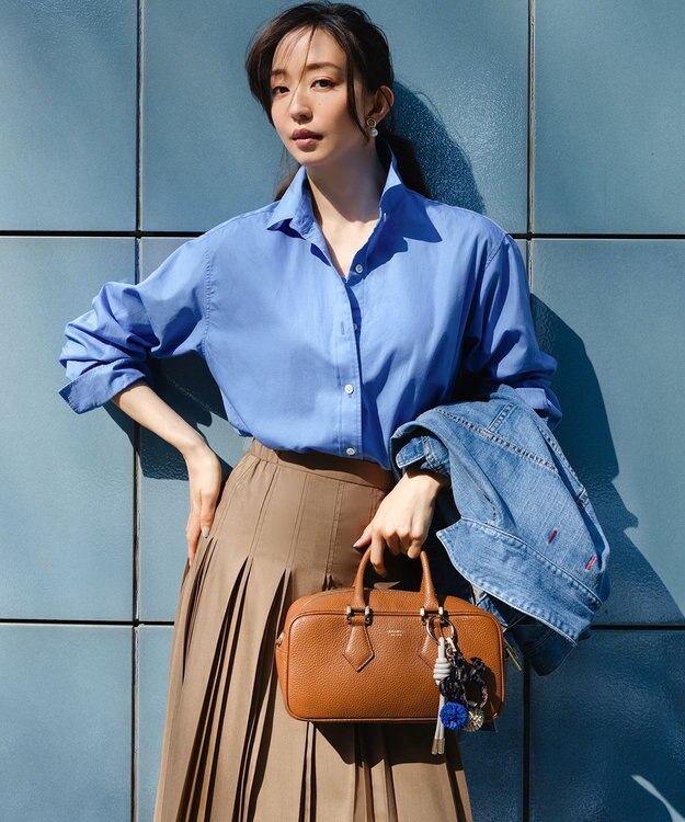 23区 【見上愛さん着用/VERY掲載】CANCLINI シャーティング ベーシックシャツ ブルー系