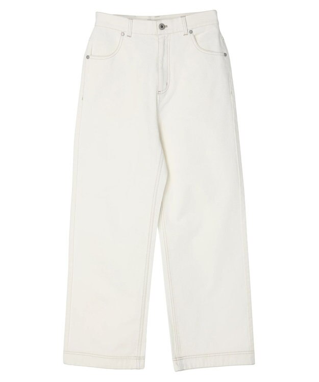 earth music&ecology コットンツイルバギーパンツ Off White