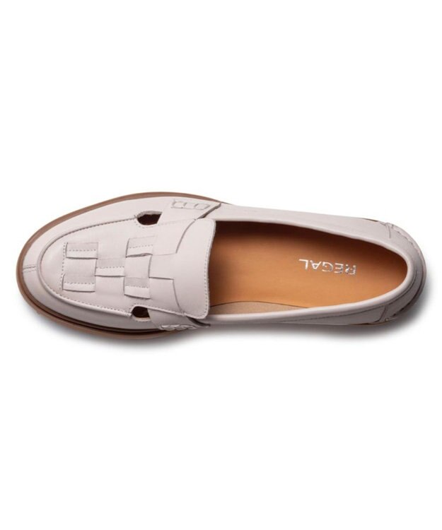 REGAL FOOT COMMUNITY 【リーガルレディース】F80R イントレチャートローファー カジュアルシューズ アイボリー